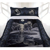 Thumbnail for Lisa Parker Collection Warrior Of Winter Wolves Quilt Cover Set Double