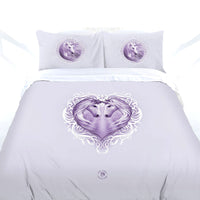 Thumbnail for Anne Stokes White Unicorn Quilt Cover Set Queen