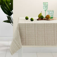 Thumbnail for Ladelle Beige Eco Cotton Rich Tablecloth 150 x 265 cm