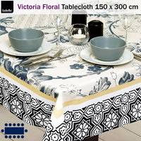 Thumbnail for Ladelle Victoria Floral Tablecloth 10 to 12 Seater Oblong 150 x 300 cm