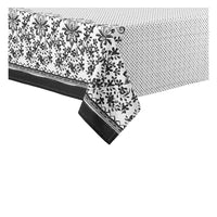 Thumbnail for Ladelle Watercolour Floral Tablecloth 8 to 10 Seater Oblong 150 x 265 cm Black