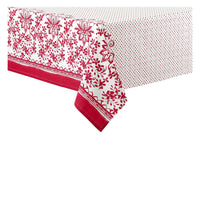 Thumbnail for Ladelle Watercolour Floral Tablecloth 8 to 10 Seater Oblong 150 x 265 cm Red