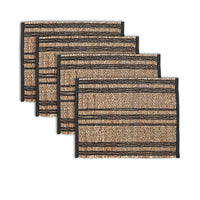 Thumbnail for Ladelle Set of 4 Loma Woven Table Placemats Black