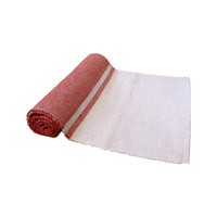 Thumbnail for Delta 100% Cotton Ribbed Red Table Runner 34 x 150 cm
