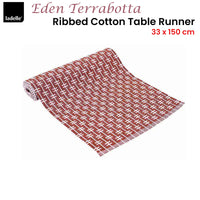 Thumbnail for Ladelle Eden Terracotta Ribbed 100% Cotton Table Runner