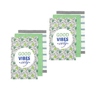 Thumbnail for Ladelle Set of 6 Arise Good Vibes Tea Towels Green