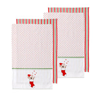 Thumbnail for Ladelle Set of 4 Aussie Stocking Kitchen / Cleaning 100% Cotton Tea Towels 45 x 70 cm