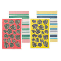 Thumbnail for Ladelle Set of 4 Bahamas Kitchen / Cleaning 100% Cotton Tea Towels Mix