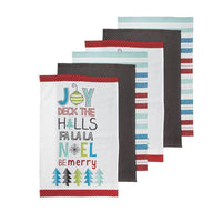 Thumbnail for Ladelle Set of 6 Be Merry Kitchen Kitchen / Cleaning 100% Cotton Tea Towels