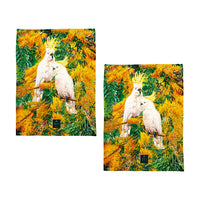 Thumbnail for Set of 2 Backyard Beauties Kitchen Tea Towels Cockatoos 50 x 70 cm