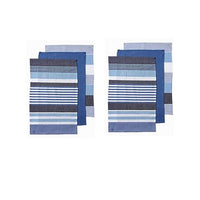 Thumbnail for Ladelle Connor Set of 6 Cotton Kitchen Towels Blue