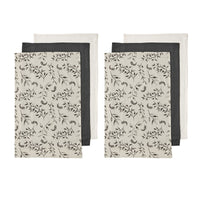Thumbnail for Ladelle Grown Ivy Set of 6 Cotton Kitchen Towels Charcoal