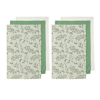 Thumbnail for Ladelle Grown Ivy Set of 6 Cotton Kitchen Towels Green