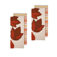 Thumbnail for Ladelle Harvest Time Set of 4 Cotton Kitchen Towels Red
