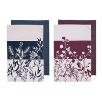 Thumbnail for Ladelle Set of 4 Homespun Flower Cotton Kitchen Tea Towels 50 x 70 cm Mix