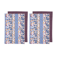 Thumbnail for Ladelle Set of 4 Homespun Cotton Kitchen Tea Towels 50 x 70 cm Mulberry
