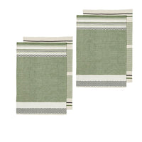 Thumbnail for Ladelle Intrinsic Set of 4 Cotton Kitchen Towels Bold Green