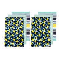 Thumbnail for Ladelle Set of 6 Positano Cotton Kitchen Tea Towels 50 x 70 cm Navy