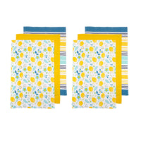 Thumbnail for Ladelle Set of 6 Positano Cotton Kitchen Tea Towels 50 x 70 cm White