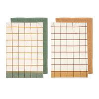 Thumbnail for Ladelle Set of 4 Retreat Cotton Kitchen Tea Towels 50 x 70 cm Mix