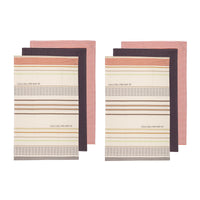 Thumbnail for Ladelle Set of 6 Sanctuary Cotton Kitchen Tea Towels 50 x 70 cm Rust