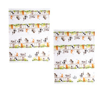 Thumbnail for Set of 2 Kitten Adventures Cotton Kitchen Tea Towels 50 x 70 cm Garden