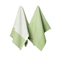 Thumbnail for Ladelle Kyrie Cotton Set of 2 Jumbo Kitchen Towels 60 x 80 cm Green