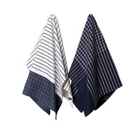 Thumbnail for Ladelle Kyrie Cotton Set of 2 Jumbo Kitchen Towels 60 x 80 cm Navy