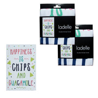 Thumbnail for Ladelle Set of 2 Cotton Tea Towels Happiness is Chips and Guacamole