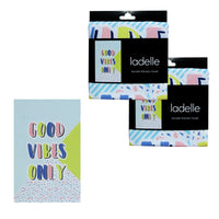 Thumbnail for Ladelle Set of 2 Cotton Tea Towels Good Vibes Only