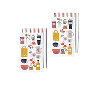 Thumbnail for Ladelle Sunday Market Set of 4 Cotton Kitchen Towels Yellow Multi