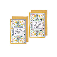 Thumbnail for Ladelle Villa Set of 4 Cotton Kitchen Towels Yellow