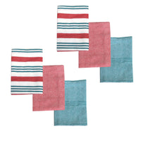 Thumbnail for Ladelle Brick Set of 6 Cotton Kitchen Towels Red Design 8