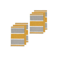 Thumbnail for Ladelle Revive Block Woven Set of 6 Cotton Kitchen Towels Yellow