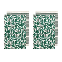 Thumbnail for Ladelle Tierra Set of 4 Cotton Kitchen Towels Green