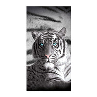 Thumbnail for Just Home Blue Eyes Stripes Tiger Bath Beach Towel