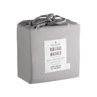 Thumbnail for Blake & Lindsay Pewter Vintage Washed Microfibre Sheet Set 40cm Wall Single