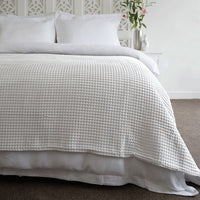 Thumbnail for Jenny Mclean Ardent Premium Super Soft Cotton Waffle Blanket White Queen