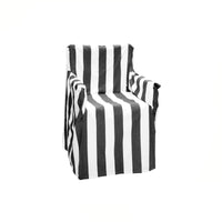 Thumbnail for Rans Alfresco 100% Cotton Director Chair Cover - Striped Black