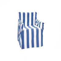 Thumbnail for Rans Alfresco 100% Cotton Director Chair Cover - Striped Cobalt Blue