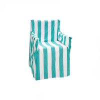 Thumbnail for Rans Alfresco 100% Cotton Director Chair Cover - Striped Ocean Blue