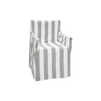 Thumbnail for Rans Alfresco 100% Cotton Director Chair Cover - Striped Silver