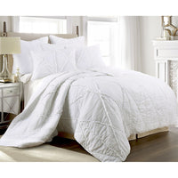 Thumbnail for Jenny Mclean Bobby Ruffle White 3 Piece Coverlet Set Queen