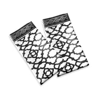 Thumbnail for Rans Set of 2 Cotton Vintage Napkins - Black