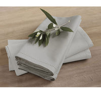 Thumbnail for Rans Set of 4 Cotton Hemstitch Napkins - Grey