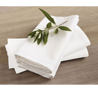 Thumbnail for Rans Set of 4 Cotton Hemstitch Napkins - White