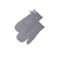Thumbnail for Rans Herringbone Black Cotton Set of 2 Oven Gloves