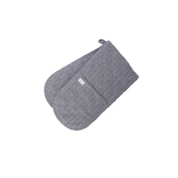 Thumbnail for Rans Herringbone Black Cotton Double Oven Mitt