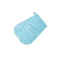 Thumbnail for Rans Herringbone Blue Cotton Double Oven Mitt