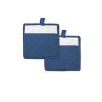 Thumbnail for Rans Manhattan Blue Cotton Set of 2 Pot Holders